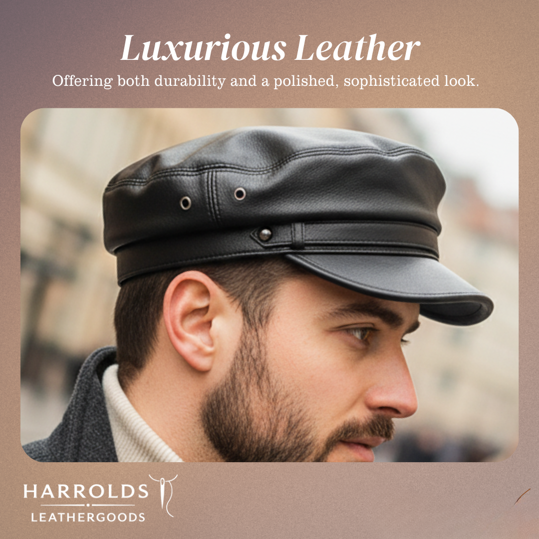 Arthur | Leather Fiddler Cap