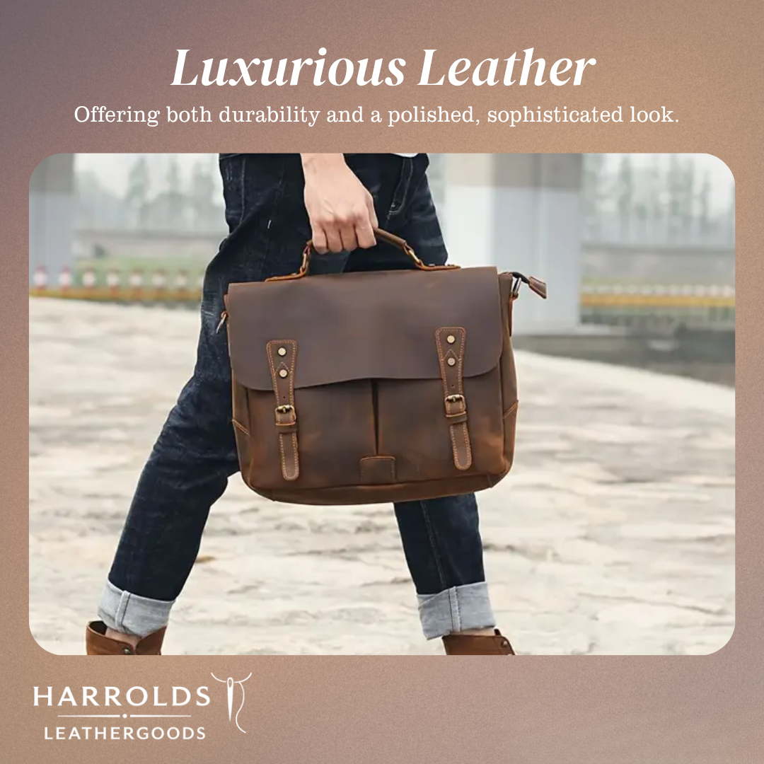 Beau | Vintage Leather Messenger with Classic Buckle Flap