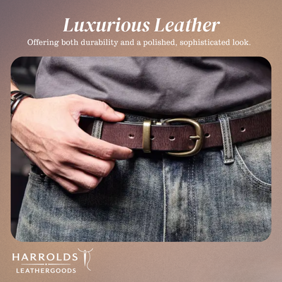 Luca | Retro Belt with Gold Buckle
