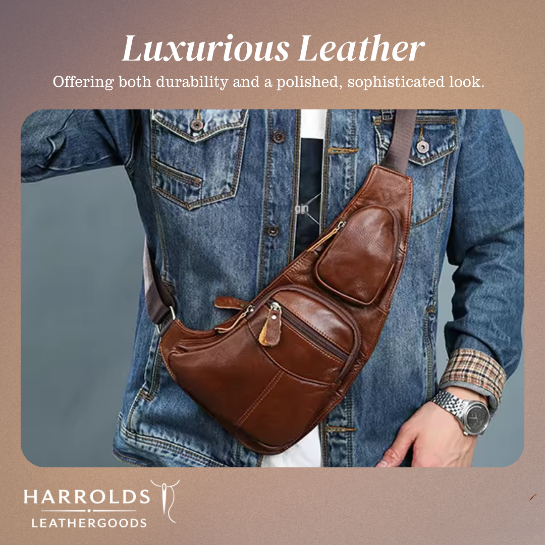 Malric | Hands-Free Lightweight Leather Sling Bag