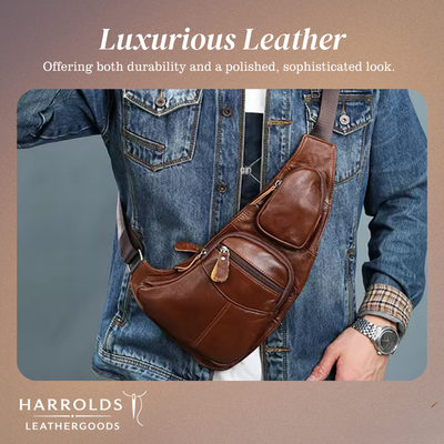 Malric | Hands-Free Lightweight Leather Sling Bag