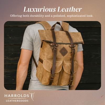 Edriel | Laptop Leather Roll-Top | Backpack