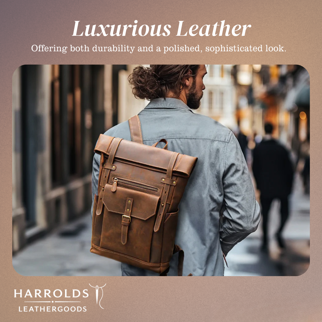 Stephen | Vintage Leather Roll-Top | Backpack