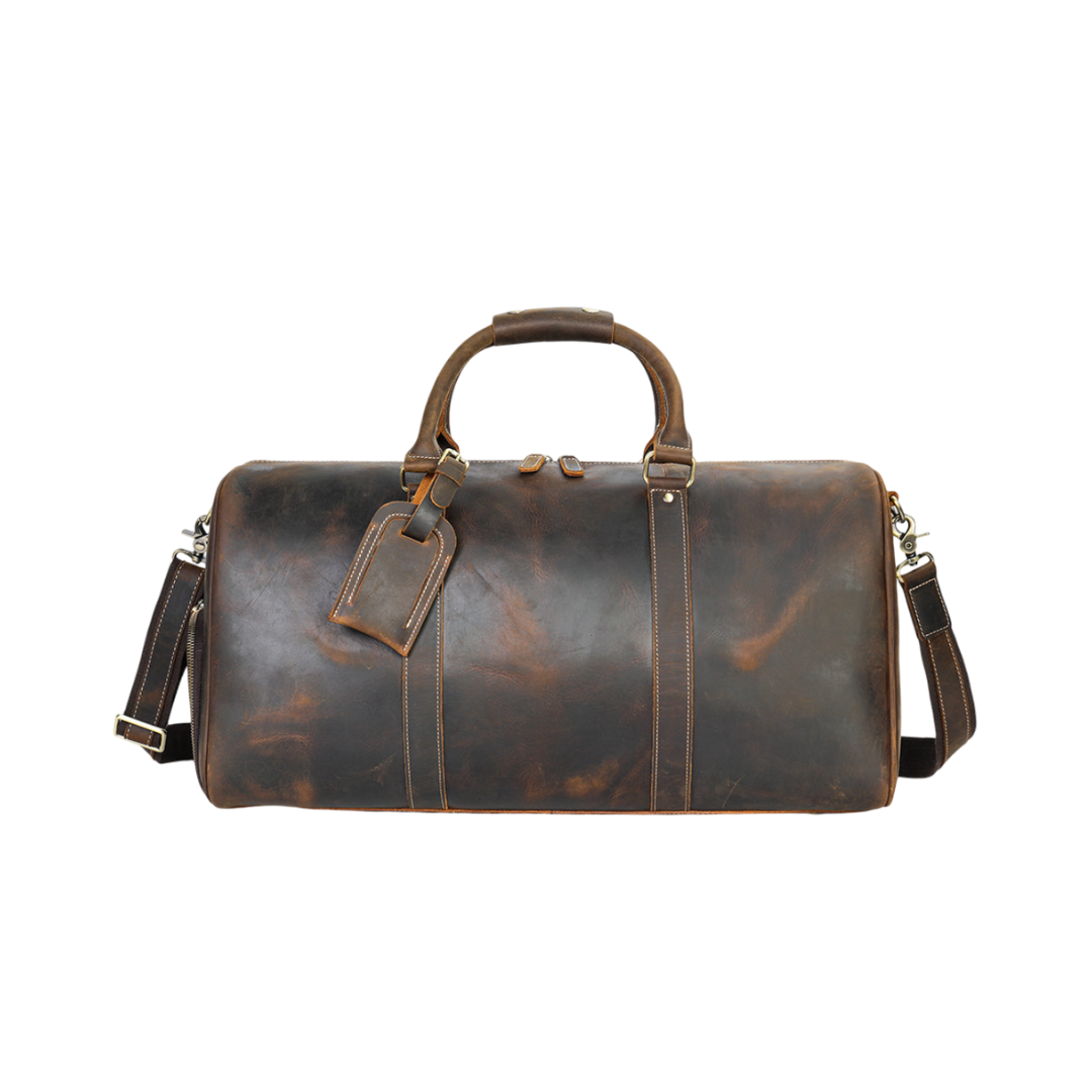 Rhett | Vintage Full-Grain Leather Duffel for Refined Travel
