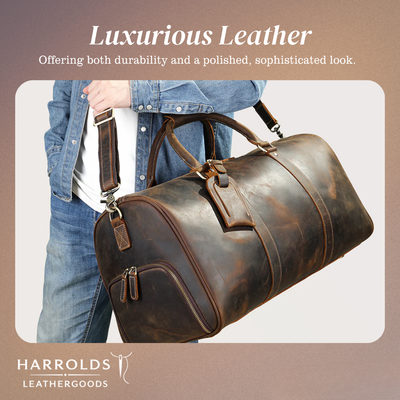 Rhett | Vintage Full-Grain Leather Duffel for Refined Travel