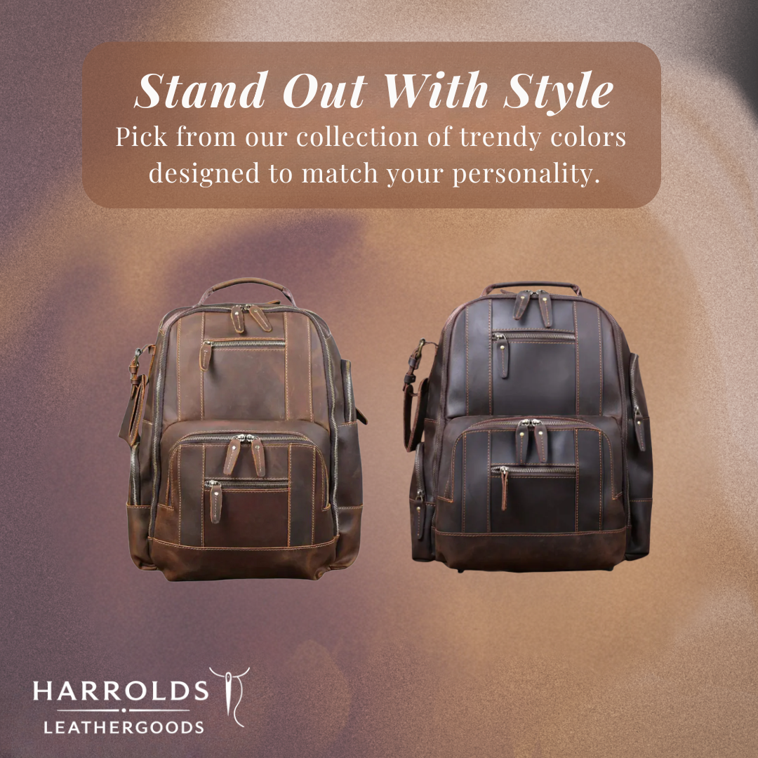 Sterling | Vintage Leather Multi‑Layer Backpack