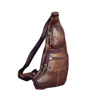 Malric | Hands-Free Lightweight Leather Sling Bag