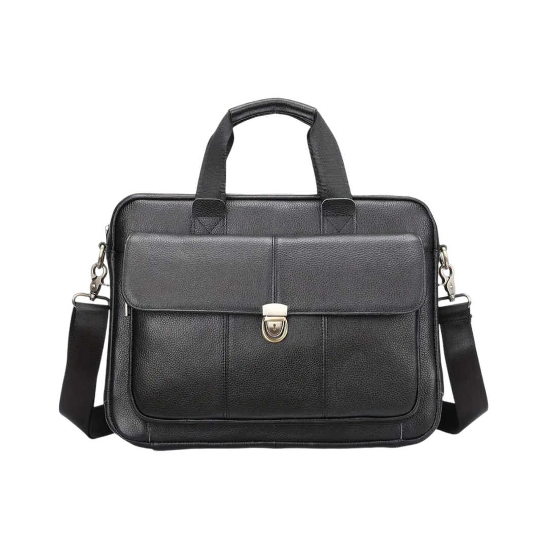 Wyatt | Heritage Leather Briefcase with Secure Lock Flap