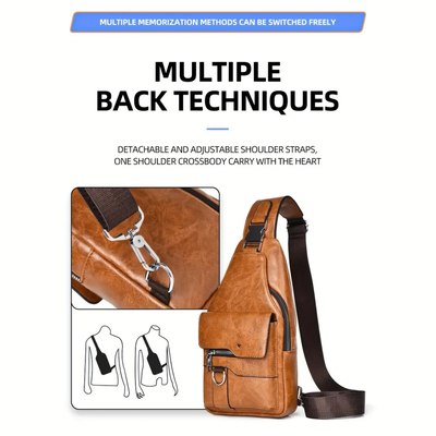 Daxton | Vertical Sling Bag with Secure Flap & Zips