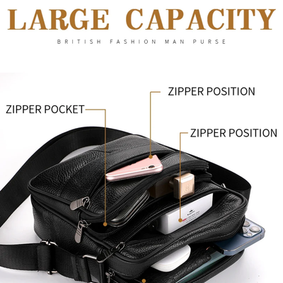 Arlo | Leather Multifunctional Shoulder Bag for Men