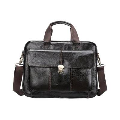 Wyatt | Heritage Leather Briefcase with Secure Lock Flap