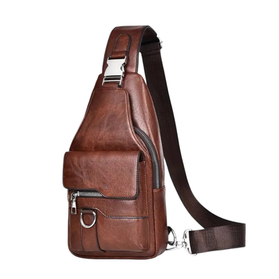 Daxton | Vertical Sling Bag with Secure Flap & Zips