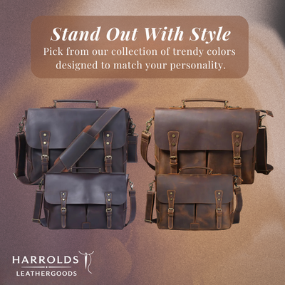 Beau | Vintage Leather Messenger with Classic Buckle Flap