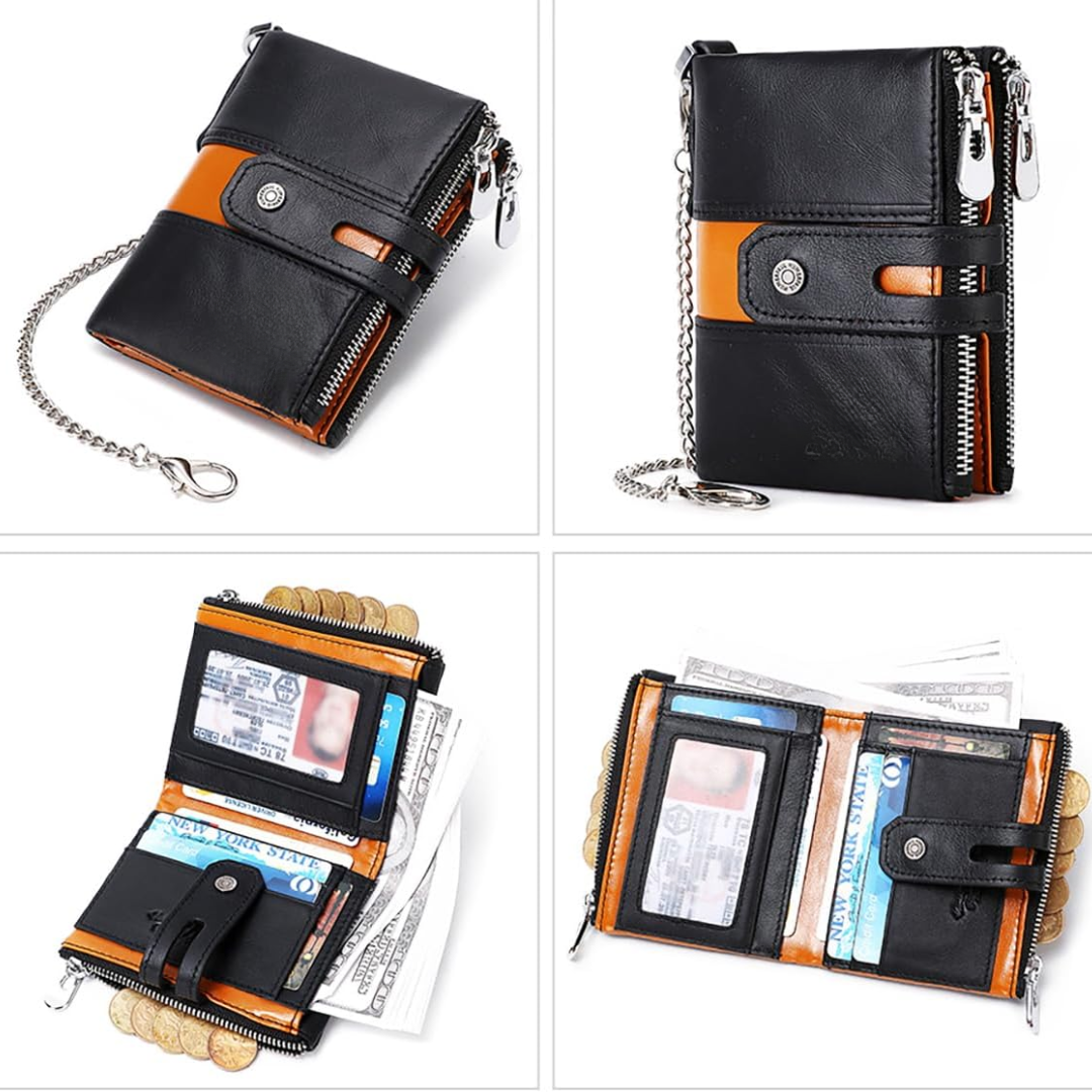 Roque | Leather Chain Strap with Multiple Compartments | Wallet