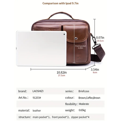 Grady | Classic Leather Shoulder Bag with Vintage Buckle Detail