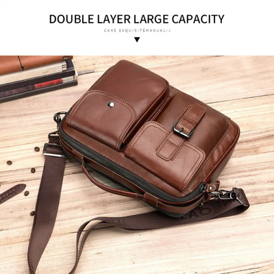 Grady | Classic Leather Shoulder Bag with Vintage Buckle Detail