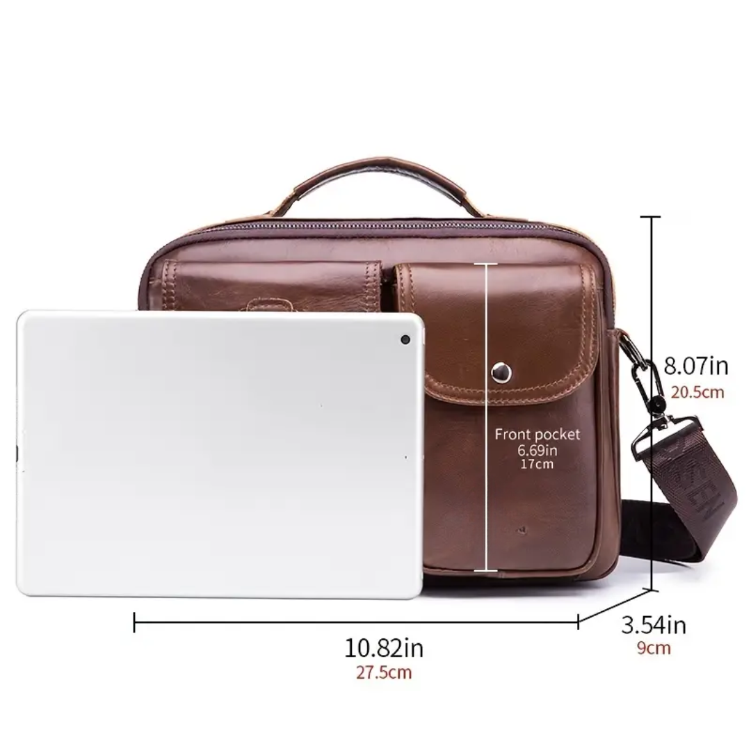 Grady | Classic Leather Shoulder Bag with Vintage Buckle Detail