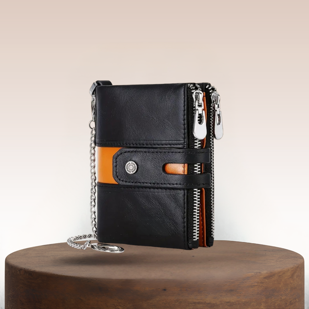 Roque | Leather Chain Strap with Multiple Compartments | Wallet