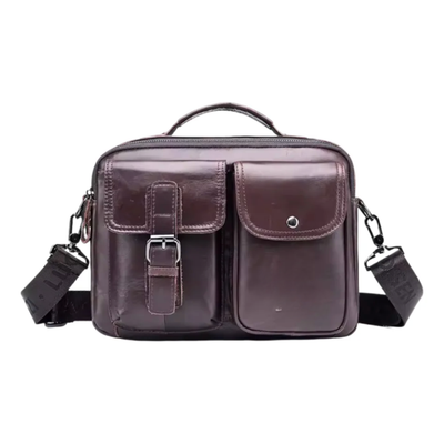 Grady | Classic Leather Shoulder Bag with Vintage Buckle Detail