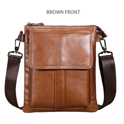 Colton | Slim Leather Crossbody with Flap Pocket Design