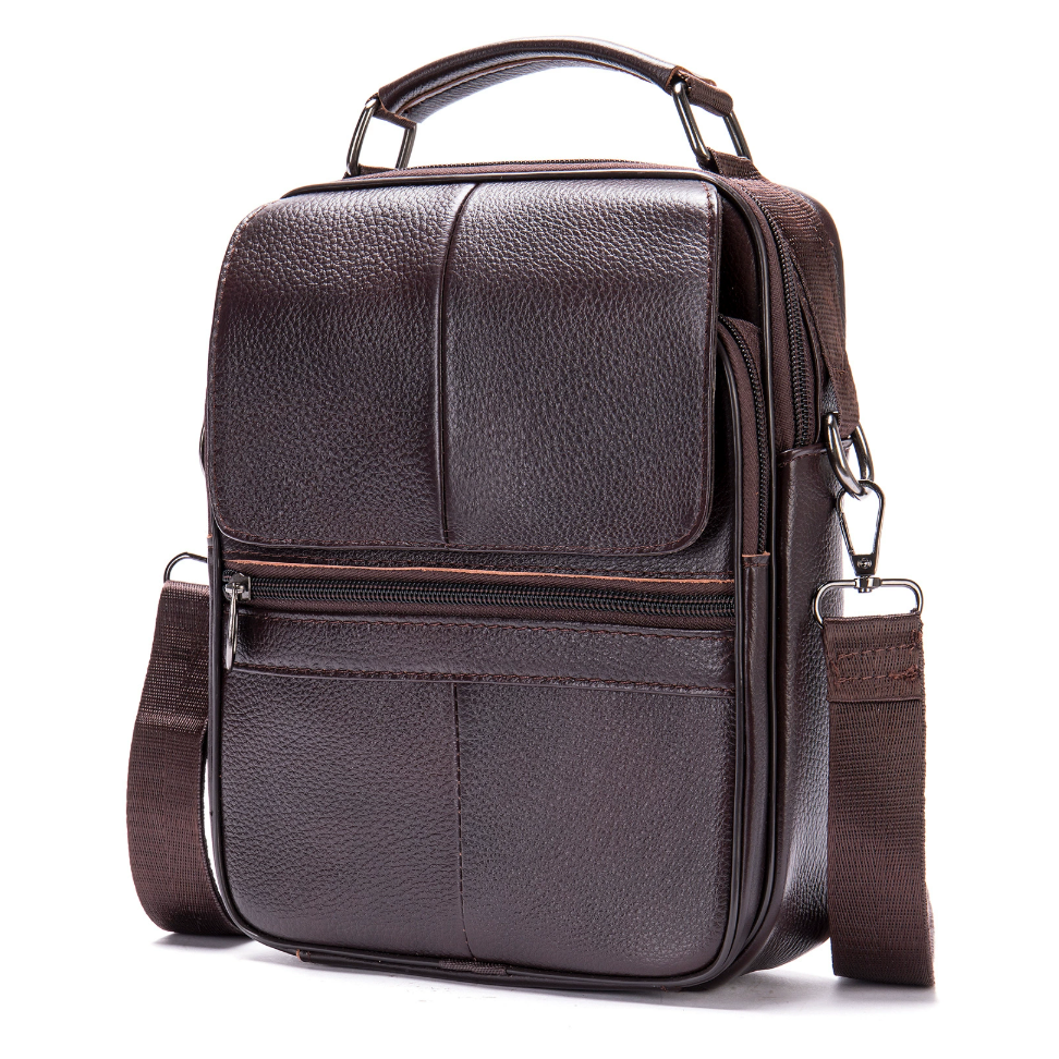 Jasper | Leather Courier Shoulder Bag for Men