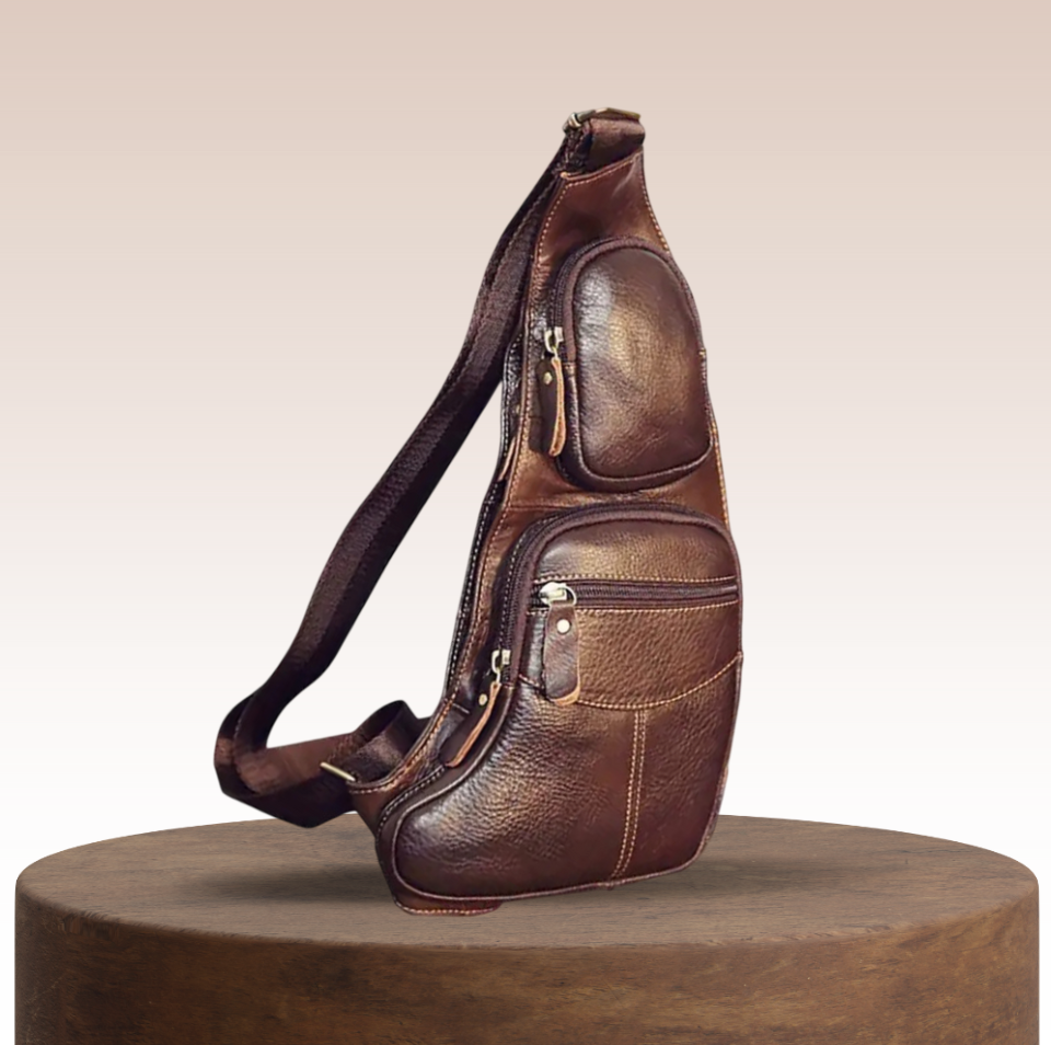 Beckett | Vintage Leather Chest Sling Bag