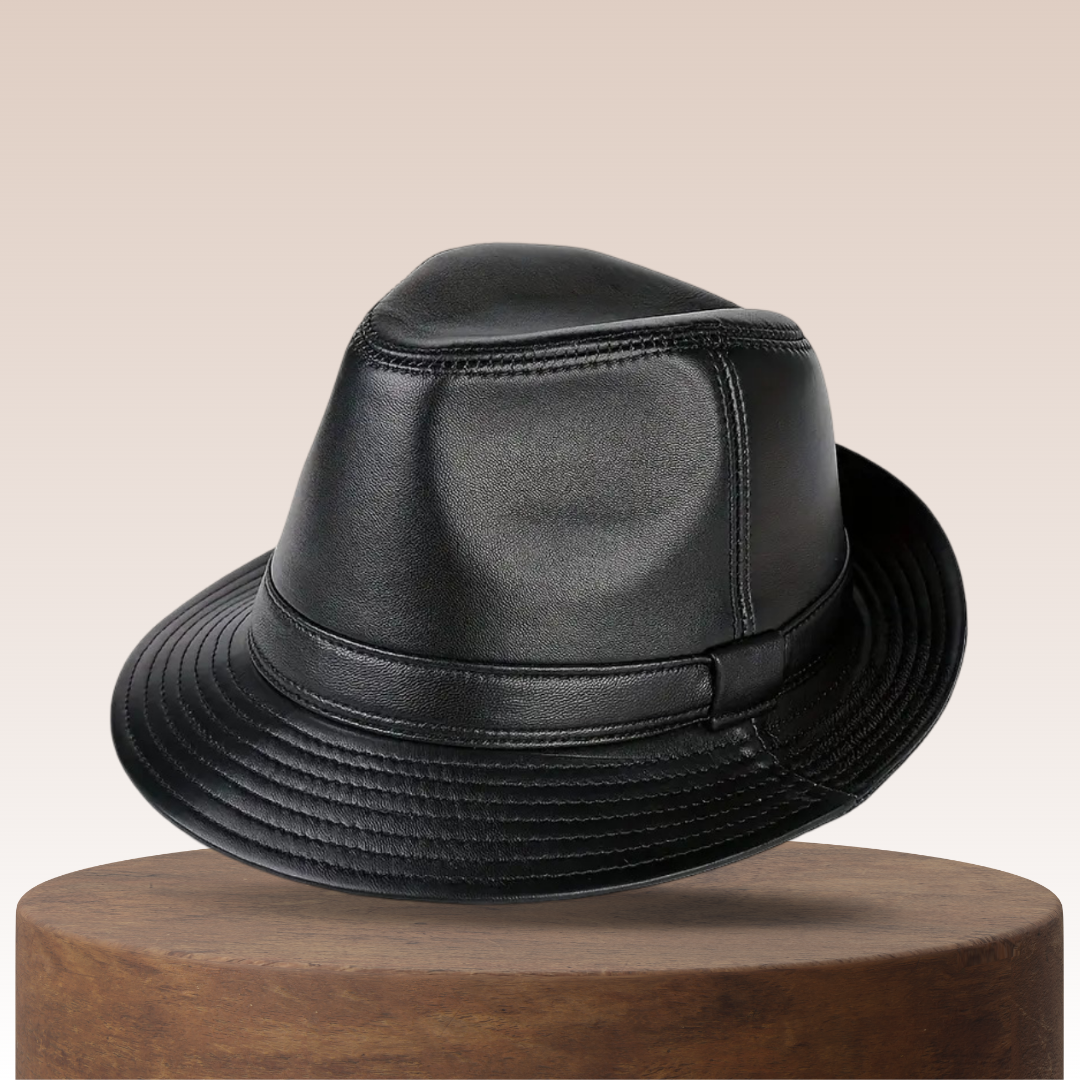Timothy | Classic Leather Fedora Hat