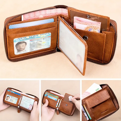 Jefrey | Vintage Bifold RFID Leather Wallet