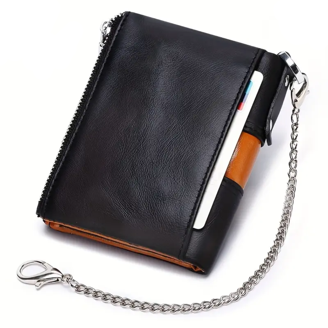 Roque | Leather Chain Strap with Multiple Compartments | Wallet