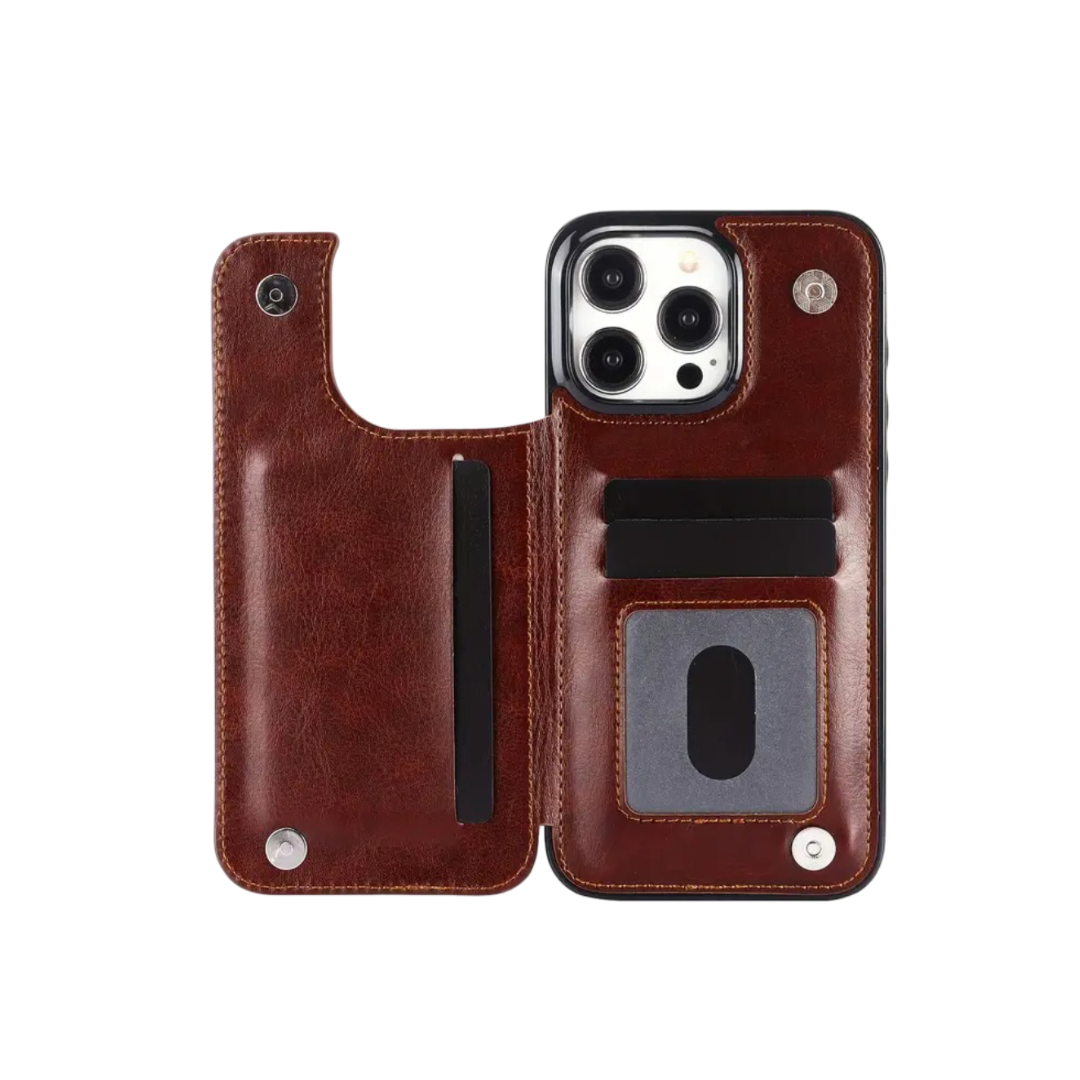 Preston | Magnetic Wallet Flip Phone Case for iPhone