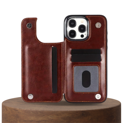 Preston | Magnetic Wallet Flip Phone Case for iPhone
