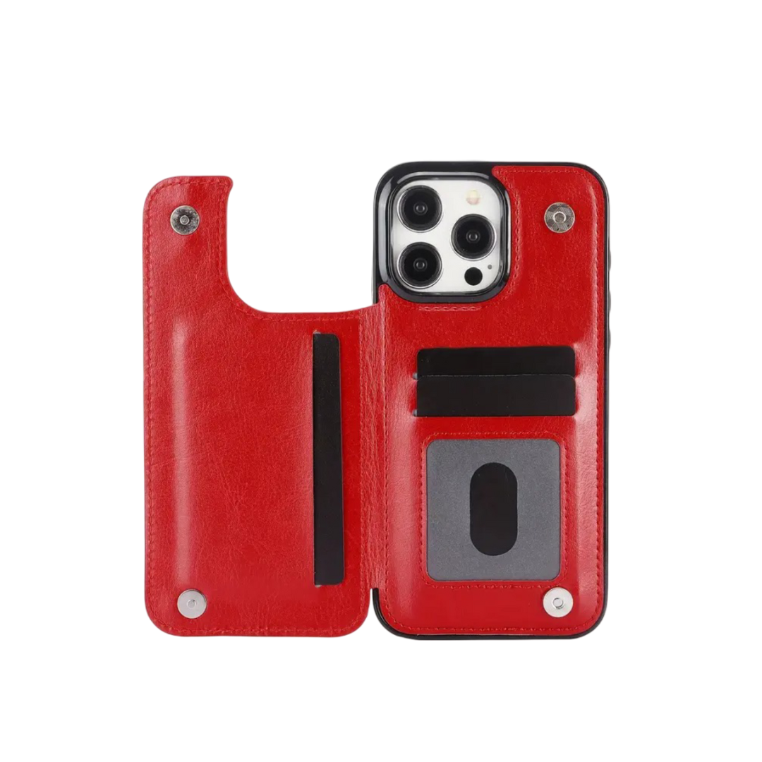 Preston | Magnetic Wallet Flip Phone Case for iPhone