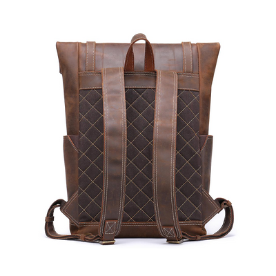 Stephen | Vintage Leather Roll-Top | Backpack