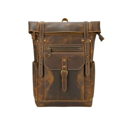 Stephen | Vintage Leather Roll-Top | Backpack