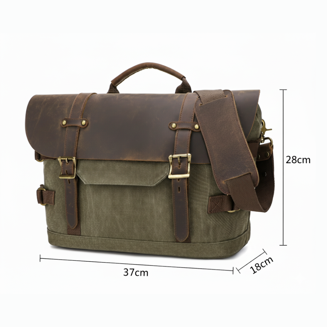 David | Rugged Classic Leather | Messenger Bag