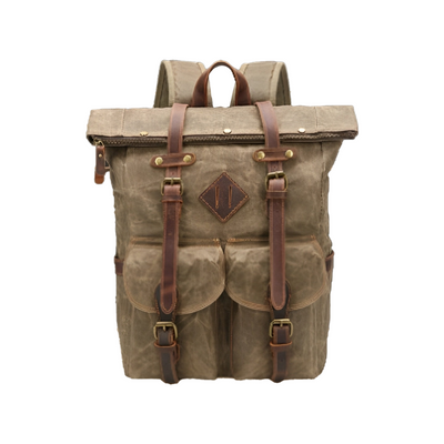 Edriel | Laptop Leather Roll-Top | Backpack