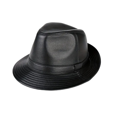 Timothy | Classic Leather Fedora Hat