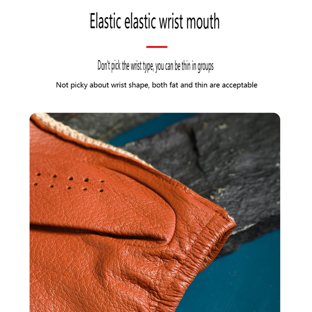 Cillian | Leather Knit Fingerless Driving Gloves