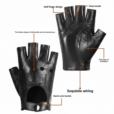 Florian | Perforated Leather Motorcycle Gloves