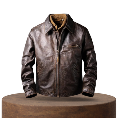 Magnus | Men’s Dark Brown Classic Style Leather Jacket