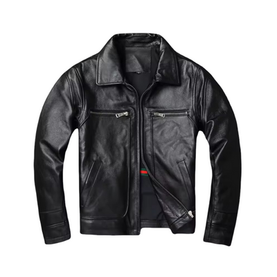 Thomas | Rugged Trucker Style Leather Jacket