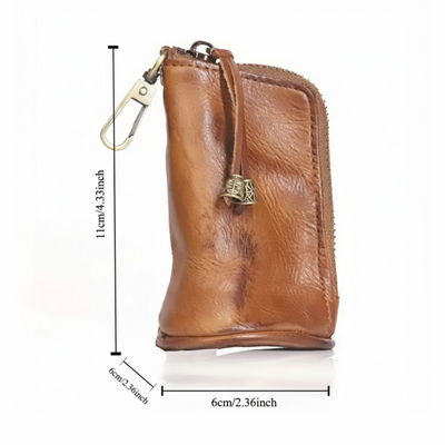 Steve | Leather Zippered Key Holder Wallet