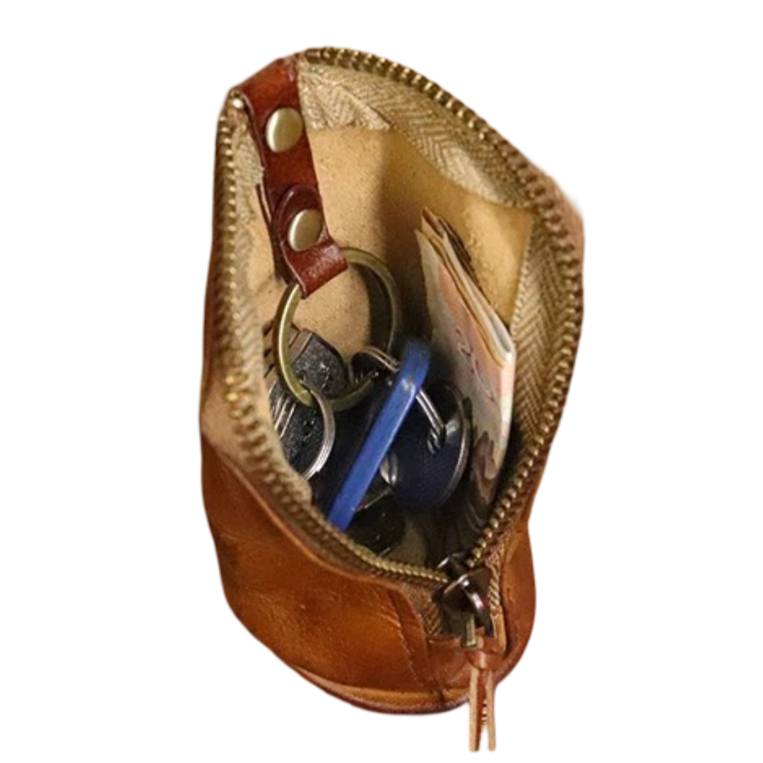 Steve | Leather Zippered Key Holder Wallet