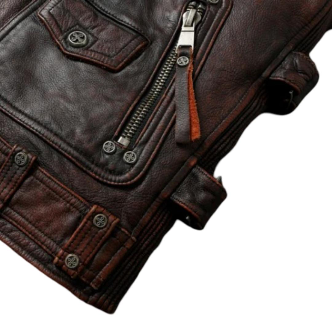 Viggo | Vintage Distressed Leather Vest