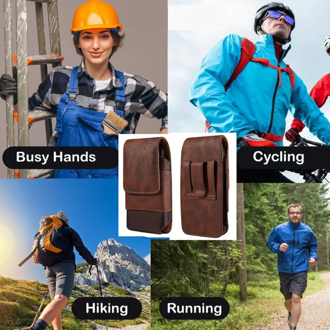 Dimitri | Magnetic Phone Belt Leather Pouch Case