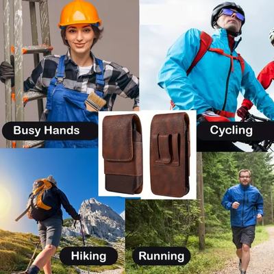 Dimitri | Magnetic Phone Belt Leather Pouch Case