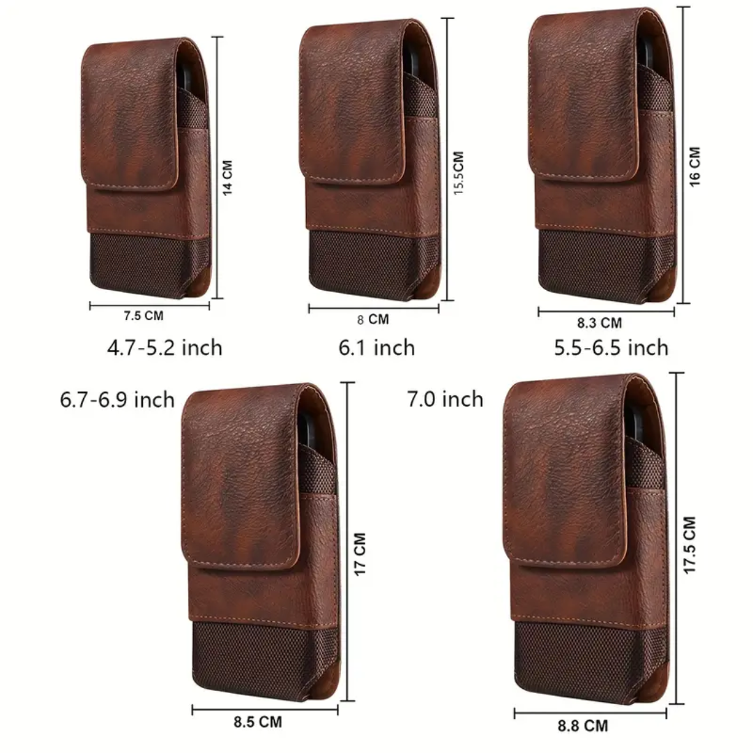 Dimitri | Magnetic Phone Belt Leather Pouch Case