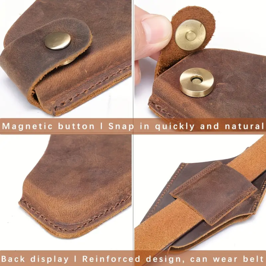 Oswin | Vertical Leather Phone Holster