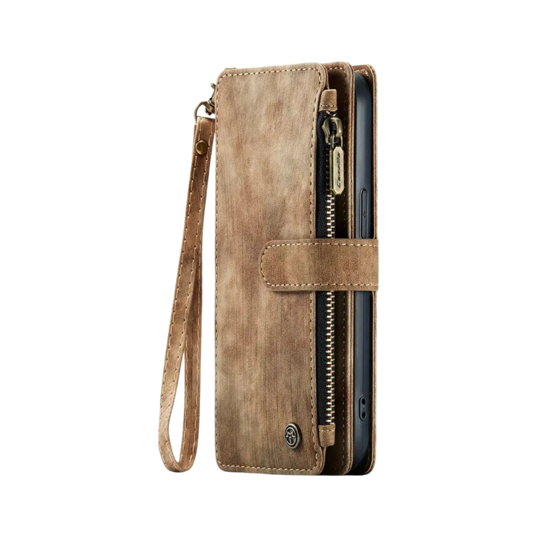 Clement | IPhone Case Leather Wallet with Wrist Strap