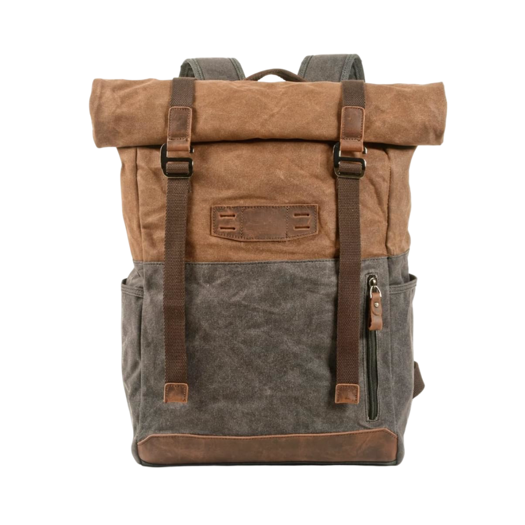 Calvin | Waterproof Canvas Roll-Top Backpack